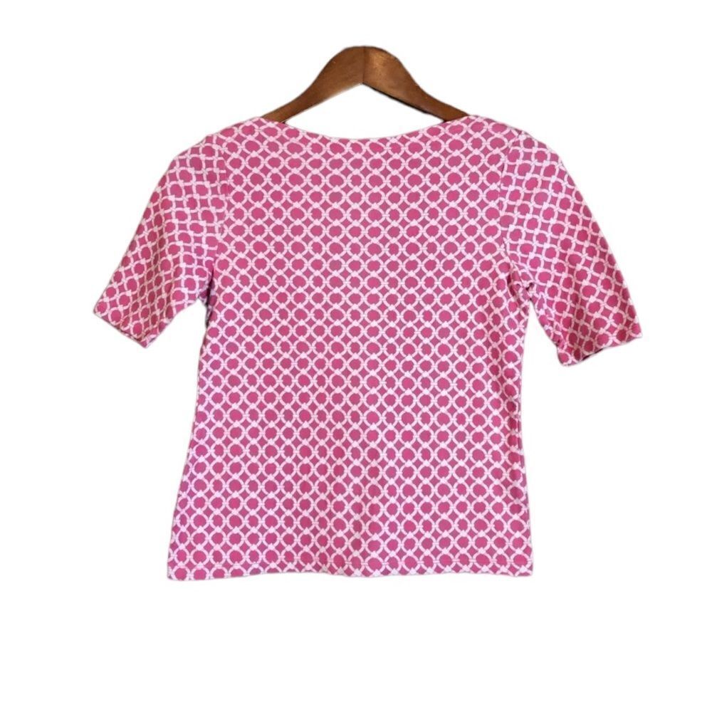 3 for $30! Charter club patterned pink top‎